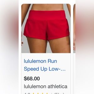Lululemon Run Speed Up Short
